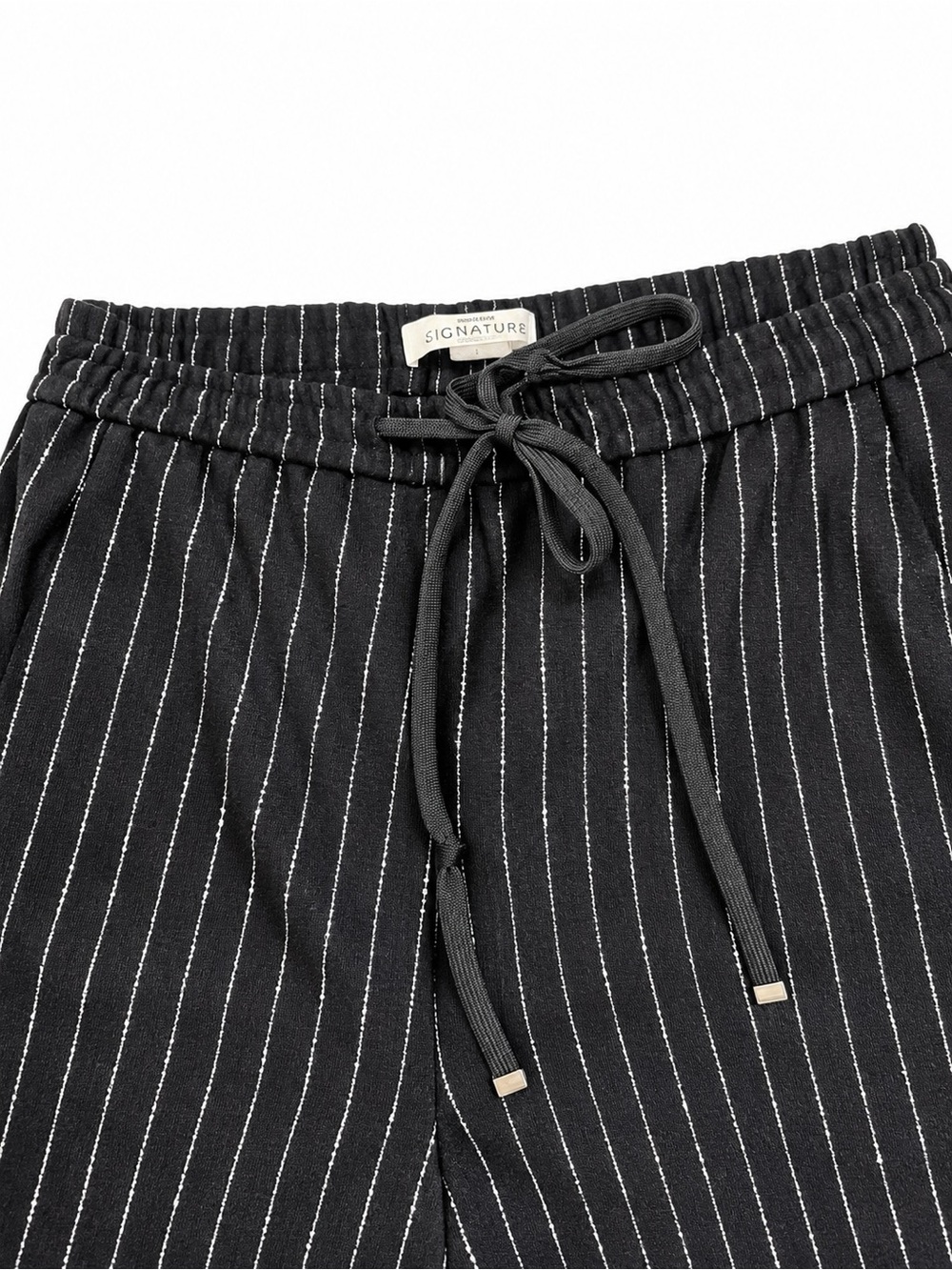 Nordstrom Signature Wool Pinstripe Wide Leg Pants Size L